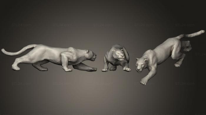 Figurines lions tigers sphinxes (Jaguar, STKL_0281) 3D models for cnc